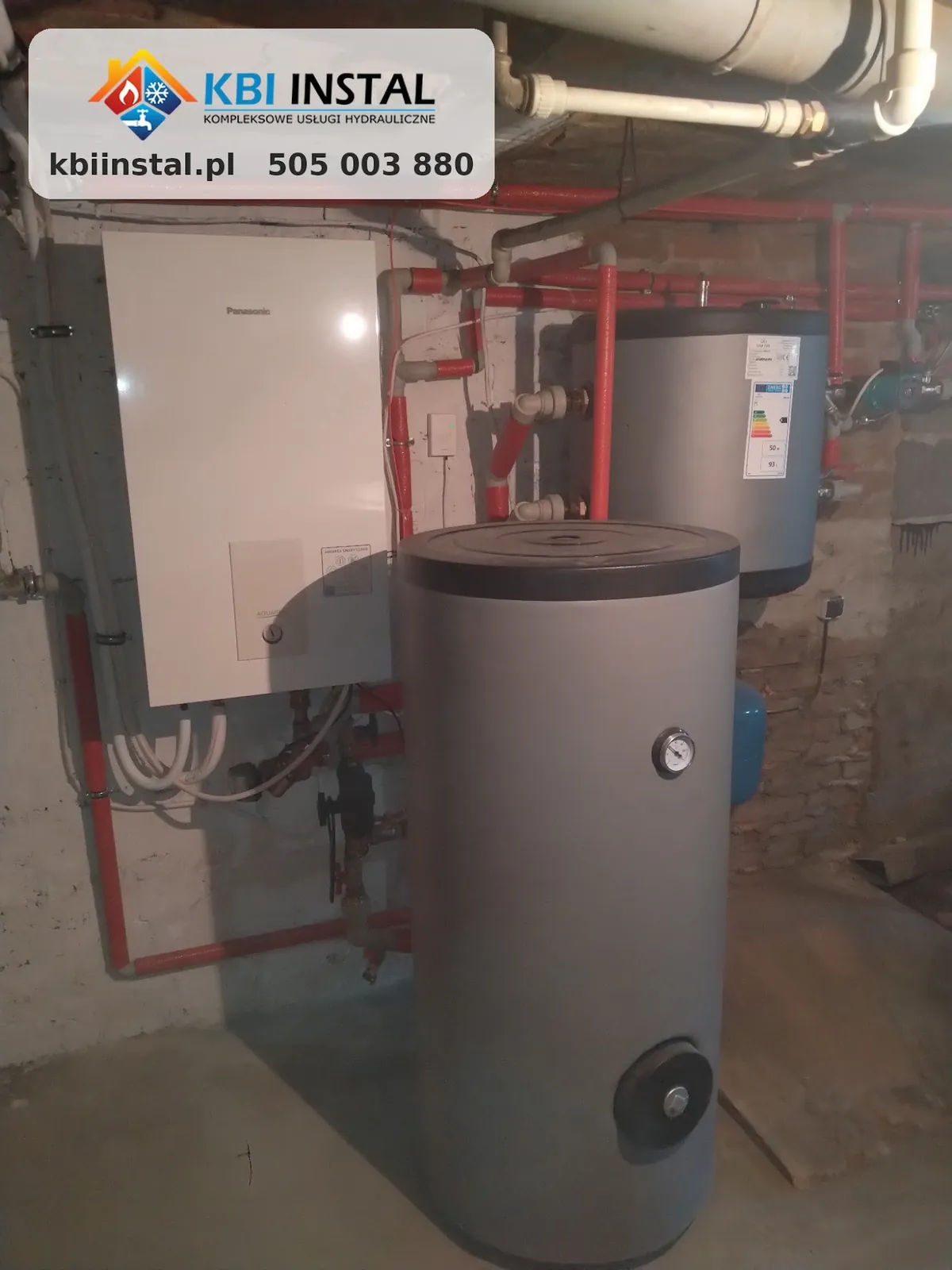 Jednostka wewnętrzna pompy ciepła Panasonic Aquarea z zasobnikiem z montażu KBI INSTAL