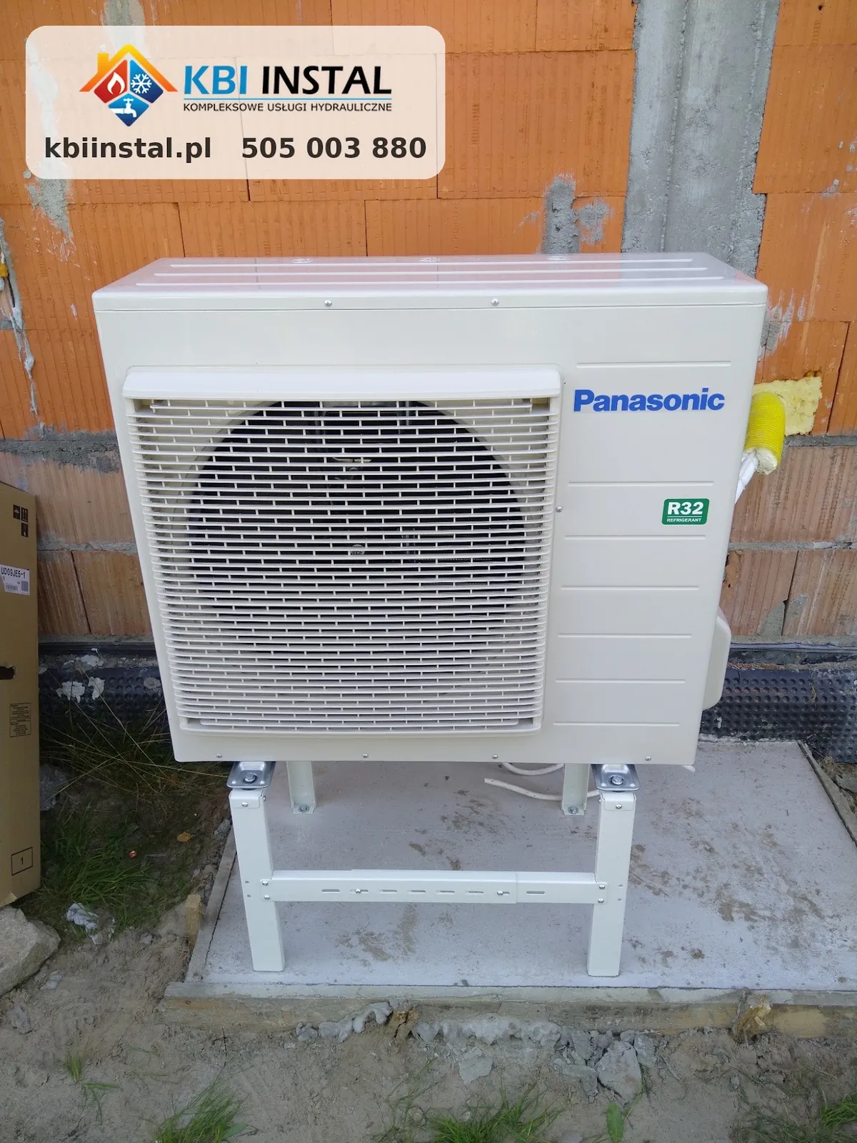 Jednostka zewnętrzna pompy ciepła Panasonic Aquarea z montażu KBI INSTAL